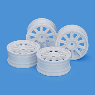 💥New💥 TAMIYA 22067 MEDIUM-NARROW TH 10-SPOKE WHEELS (24mm WIDTH, OFFSET 0) (WHITE) 4PCS.