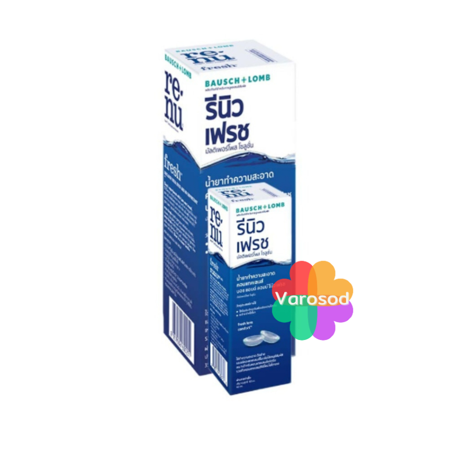 EXP.12/2026 Renu Bausch&Lomb ขนาด 355 แถม 60 ml. รีนิว เฟรช ผลิตภัณฑ์ทำความสะอาด