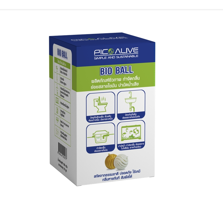 Bio Ball ไบโอบอล กำจัดกลิ่นไม่พึงประสงค์ในห้องน้ำ/ห้องส้วม