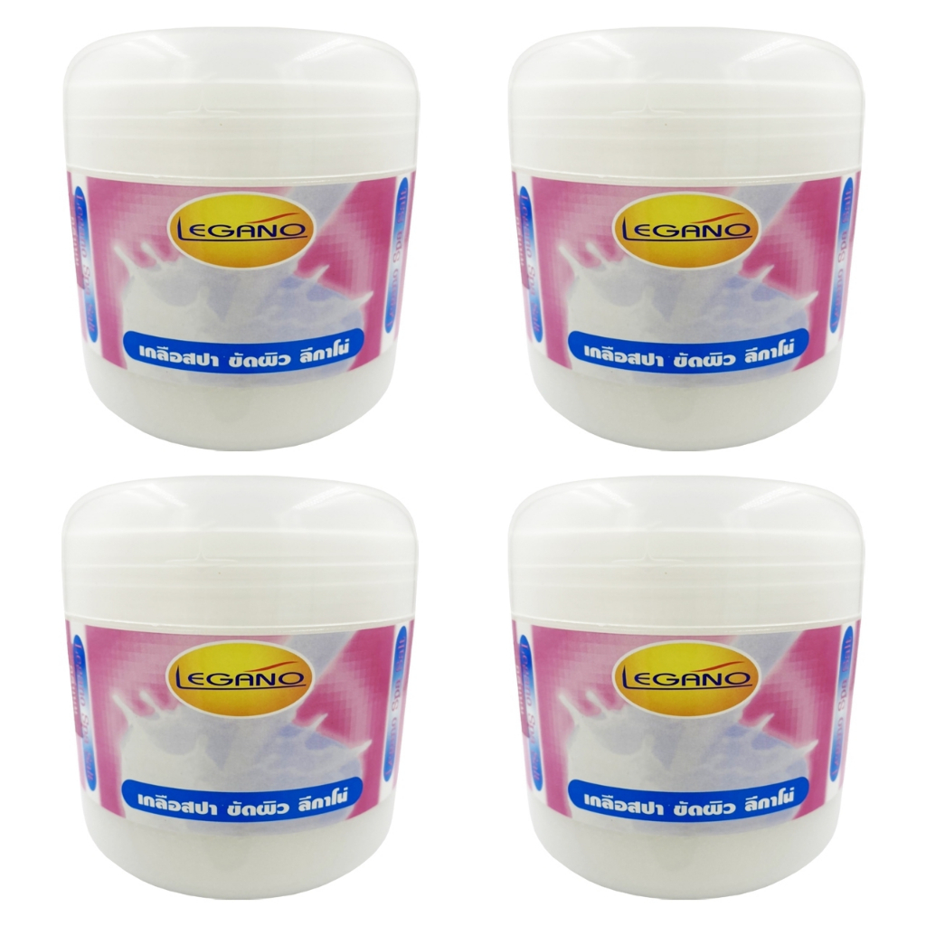 สครับผิวขาว นม 750g. เกลือสปา ขัดผิว (แพ็ค 4ปุก) ปรับผิวให้กระจ่างใส ลดริ้วรอย กระชับรูขุมขน