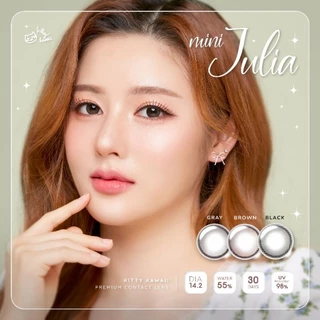 คอนแทคเลนส์ รุ่น Mini Julia สีเทา/ตาล Gray/Brown มีค่าสายตา (0.00)-(-10.00)