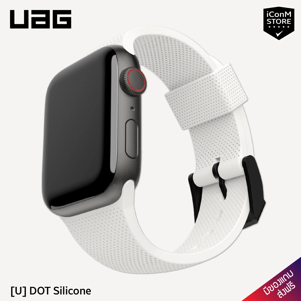 [พร้อมส่ง] UAG รุ่น [U] DOT Silicone สายนาฬิกาสำหรับ Apple Watch SE 2-1, 9-1 Series [ผ่อน0% ส่งฟรี มีของแถม]