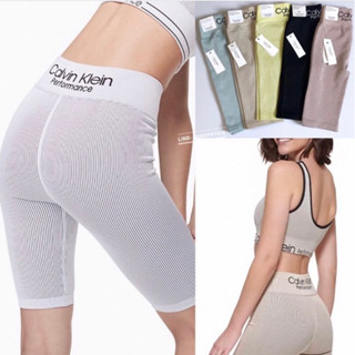 Calvin Klein CK Performance Ribbed Bike Shorts เลกกิ้งสั้น