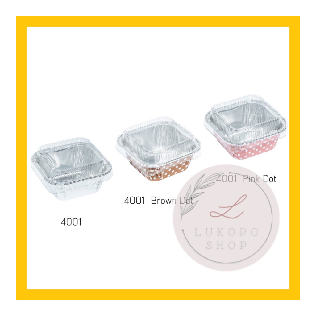 ถาดฟอยล์เหลี่ยม S&S 4001 ถ้วยฟอยล์ อบขนม