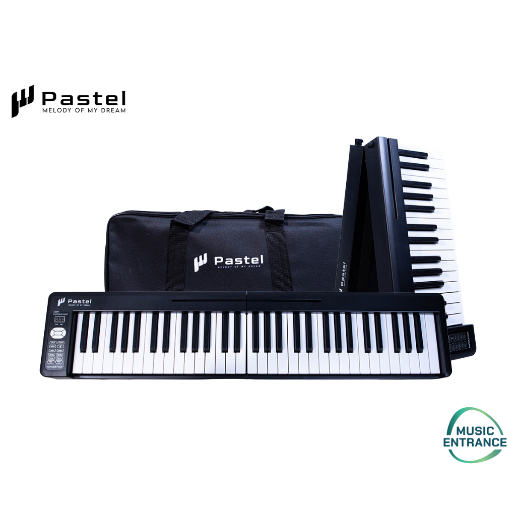 Pastel POP61F เปียโนไฟฟ้าพกพา 61Keys + กระเป๋า สีดำ