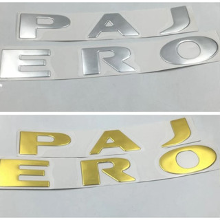 โลโก้สติกเกอร์เรซิ่น ปาเจโร่ ติด มิตซูบิชิ ขนาดประมาณ 60 * 5.1ซม Mitsubishi Pajero Montero sticker logo V73 V75 V77 V93