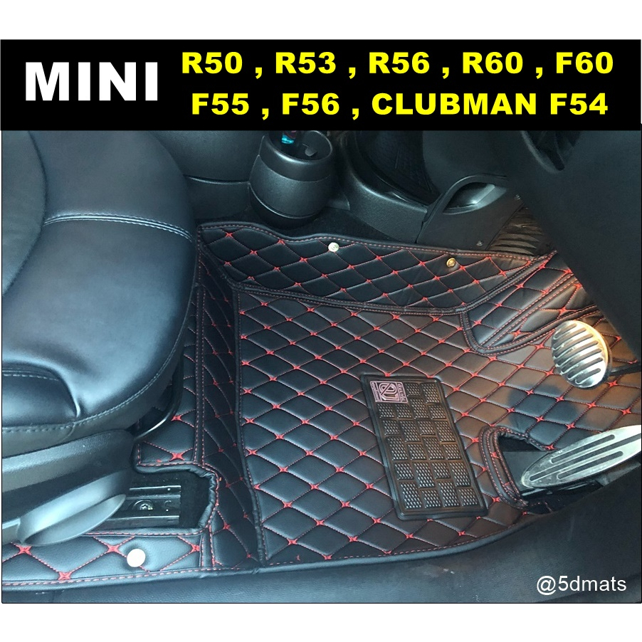 พรมปูพื้นรถยนต์ 6D MINI R50 , R53 , R56 , R60 , F55 , F56 , F60 , CLUBMAN F54 พรม6D VIP หนาพิเศษ เข้