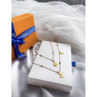 **พร้อมส่ง** สร้อยคอ LV pendant necklace 2 เลเยอร์ พร้อมกล่อง