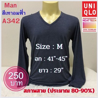 A342 เสื้อฮีทเทคชาย heattech man มือ2 ยี่ห้อ Uniqlo