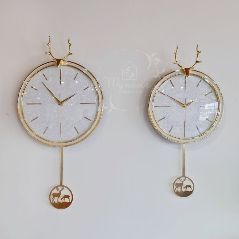 [ของตกแต่ง] นาฬิกาแขวนผนัง My Modern Pendulum Clock สีทอง แบบลูกตุ้ม