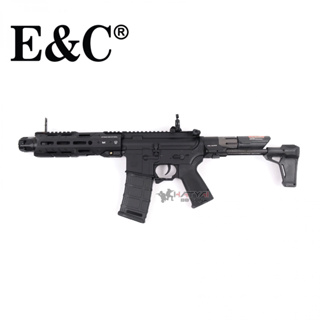 E&amp;C 337 BLACK S2 (QD1.0) GRIDLOK 8.5” PDW AEG ระบบไฟฟ้า แถมลูกบีบี ~ 1,000 นัด เป้ากระดาษ ,ของเล่นบีบีกัน