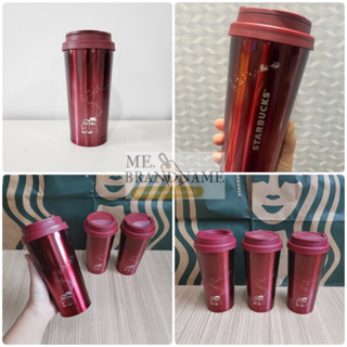 ของแท้ Starbucks holiday elma red tumbler แก้วสตาบัคส์สีแดง ❤️❤️ป้ายแท็กเกาหลี 🇰🇷