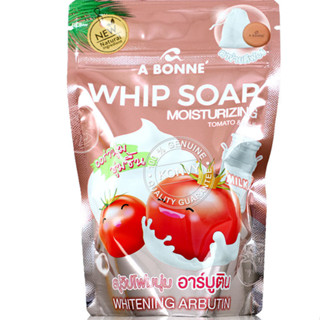 A BONNE’ Whip Bath Soap Moisturizing Tomato And Milk Whitening Arbutin Firm And Silky Skin Body Wash 100g สบู่มะเขือเทศ