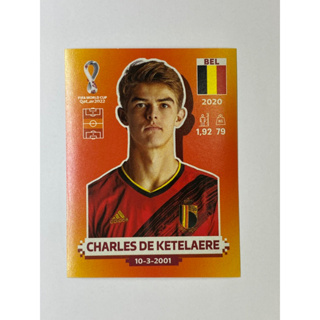 สติ๊กเกอร์สะสม Charles De Ketelaere ฟุตบอลโลก Worldcup 2022 belgium ของสะสมทีมฟุตบอล เบลเยี่ยม เบลเยียม