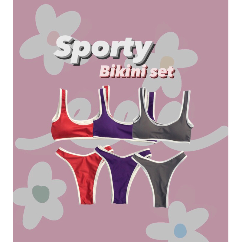Sporty bikini set บิกินี่แนวสปอร์ต มีความเซ็กซี่ขี้เล่นและให้ลุคแบบสาวเท่