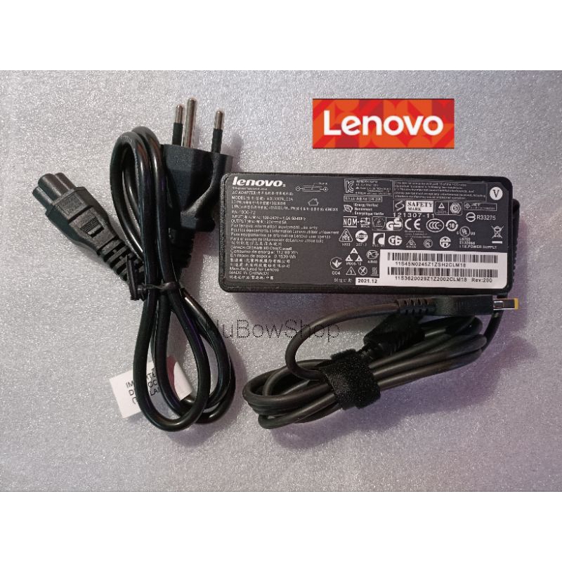 อะแด๊ปเตอร์ adapterโน๊ตบุ๊คLenovo  พร้อมสายAC  หัวสี่เหลี่ยม 20V 4.5แอมป์ - รูปที่ 2