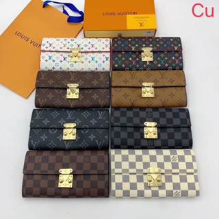 Louis Vuitton wallet กระเป๋าเงินใบยาว กระเป๋าเงินผู้หญิง กระเป๋าสตางค์ กระเป๋าเงิน กระเป๋าแบรนด์เนม