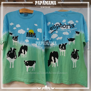 [ euohoria ] Ice Cream Promo Shirt เสื้อน้องวัว มัดย้อม วินเทจ papamama vintage