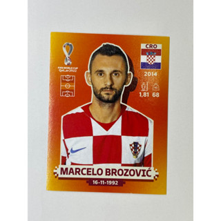 สติ๊กเกอร์สะสม Marcelo Brozovic ฟุตบอลโลก Worldcup 2022 Croatia ของสะสมทีมฟุตบอล โครเอเชีย