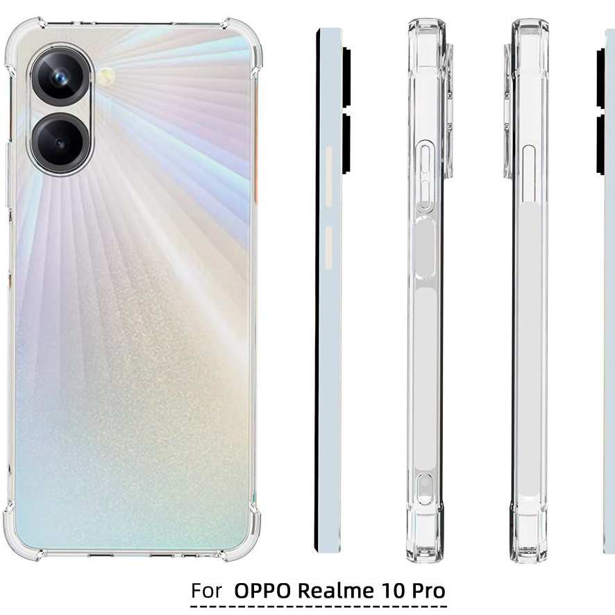 เคสใสนิ่ม  Realme 10 pro 5G/ Realme 10 pro plus 5G เคสใส กันกระแทกขอบมุม รุ่นกันเลนส์กล้อง
