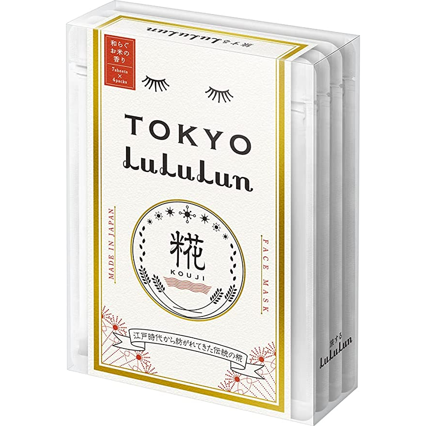 [Lululun] Face Mask Pack_Tokyo Lululun (Japanese Rice Scent)_Tokyo Limited_7Sheets x 4 Bags_แพ็ลูลูล