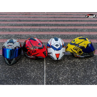 หมวกกันน็อค REAL ใหม่ล่าสุด 2023 รุ่น Falcon Robotech Helmet มี 4 สีให้เลือก เต็มใบ ไซส์ M-XXL