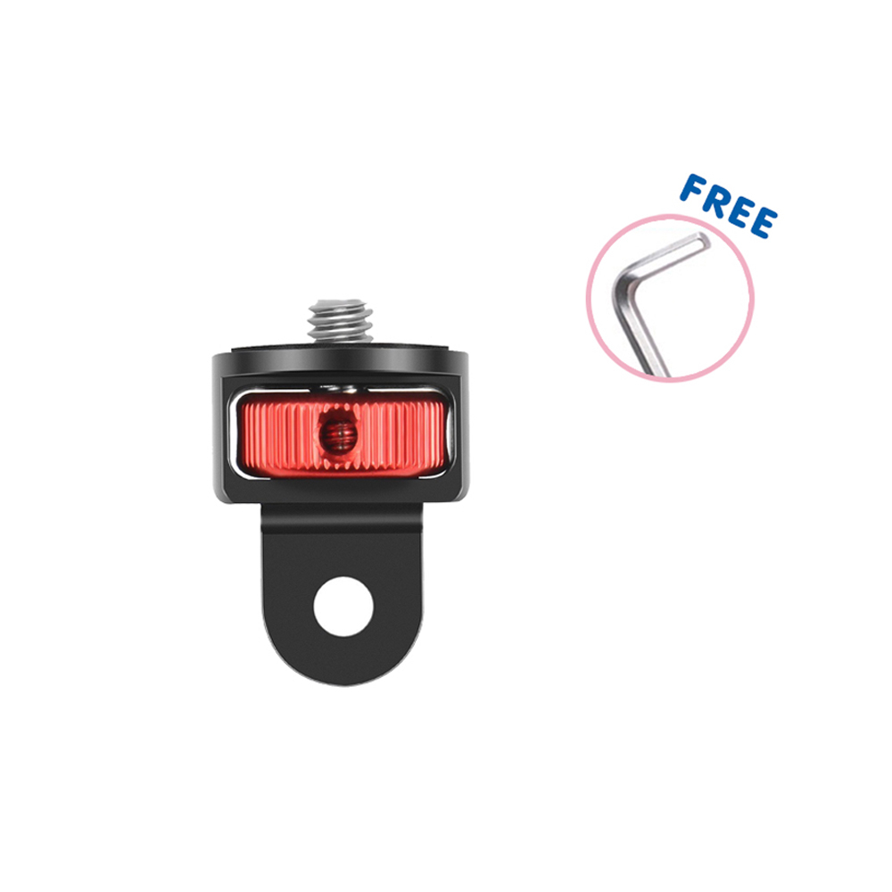 1/4 นิ้ว 360 องศา อะแดปเตอร์ขาตั้งกล้องอลูมิเนียม for GoPro / SJCAM / Xiaomi / Insta360 / Action Camera