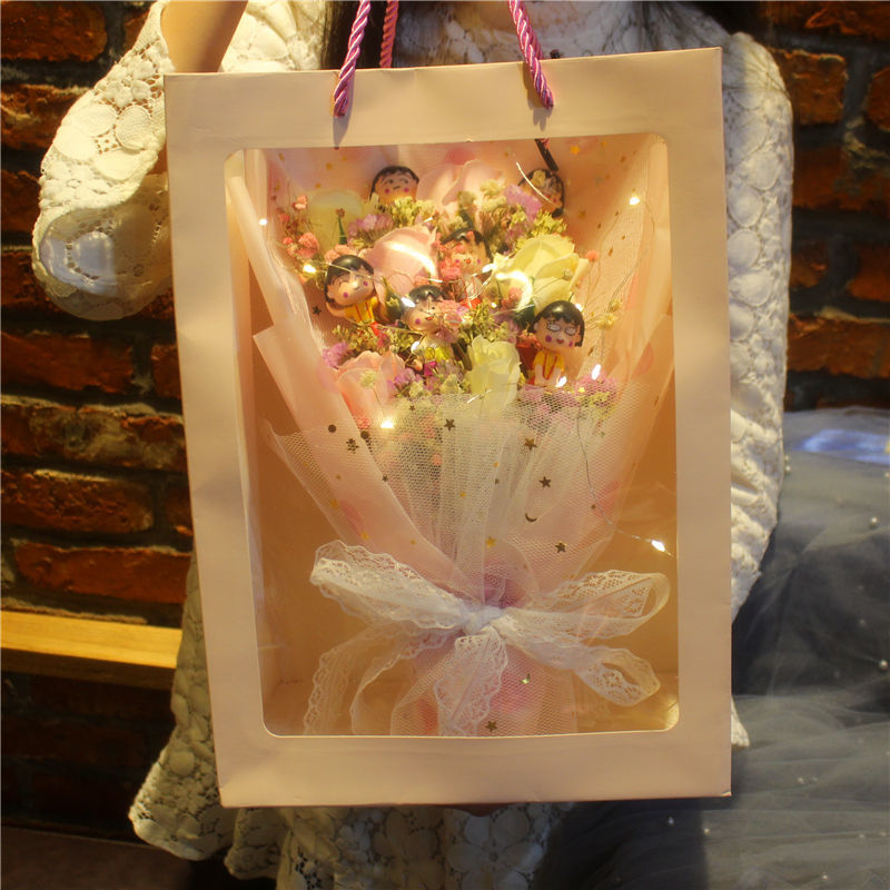 ถุงหน้าใสใส่ตุ๊กตา ถุงกระดาษหน้าต่างใสใส่ของขวัญ ช่อดอกไม้ ตุ๊กตาสำหรับวาเลนไทน์ ของตกแต่ง ส่งมอบรับไหว้ พร้อมส่ง
