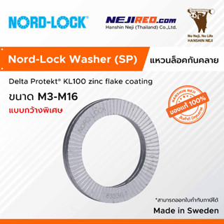 แหวนกันคลาย แหวนล็อคคู่กันคลาย แบบกว้างพิเศษ Wedge Lock Washer / Nord Lock Washer (SP) (Steel flZn) M3-M16