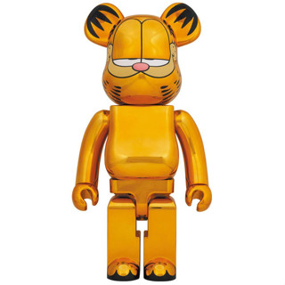 (ของแท้) Bearbrick Garfield Gold Chrome 1000% แบร์บริค กาฟิว Be@rbrick by Medicom Toy ของใหม่ มือ 1