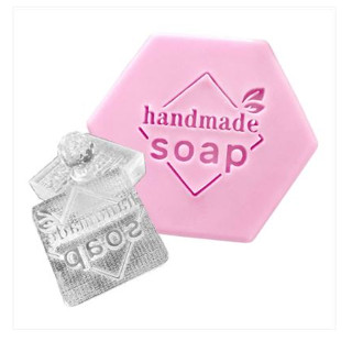 แสตมป์สบู่ มีกรอบสี่เหลี่ยมใบไม้ Handmade Soap 1 ชิ้น 005613