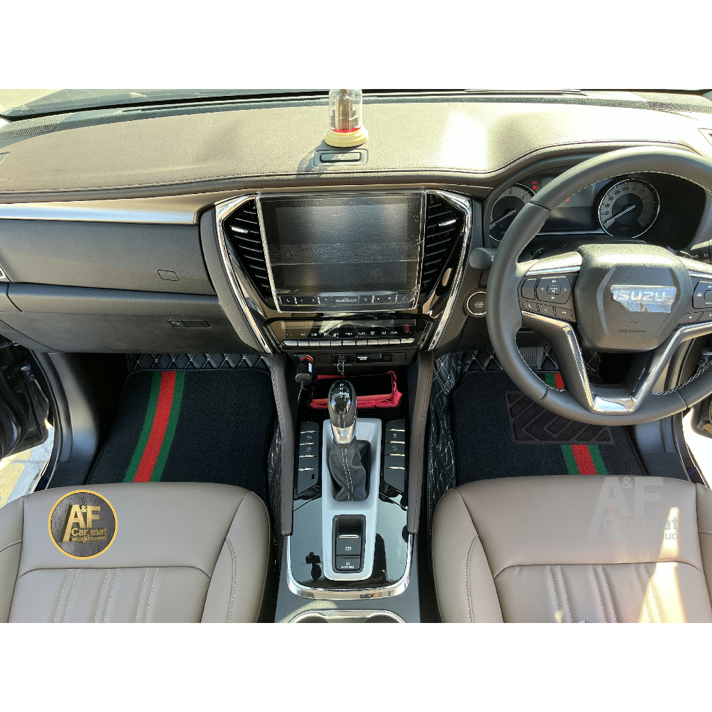 Isuzu MU-X ปี 2023 พรมรถยนต์ เต็มคัน 10 ชิ้น+ดักฝุ่นใวนิล 7D 4 ชิ้น 2 แถว/พรมหนัง6D VIP เข้ารูป/เลือ