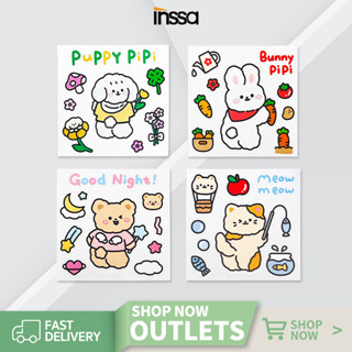 INSSA สติ๊กเกอร์น่ารัก sticker สติ๊กเกอร์กันน้ำ แต่งไดอารี่