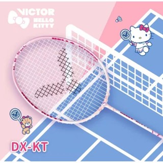 🆕️(พร้อมส่ง🏸) ไม้แบด (DX-KT) VICTOR 🎀 HELLO KITTY สินค้ารับประกันของแท้ 💯%