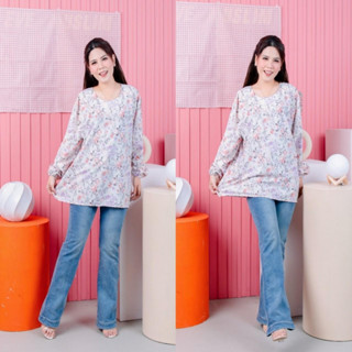 BLOUSE รุ่น 10-23 เสื้อเเฟชั่นลายดอก