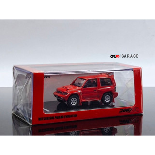 MITSUBISHI PAJERO EVOLIUTION Red With Extra Wheels 1:64 (INNO64)