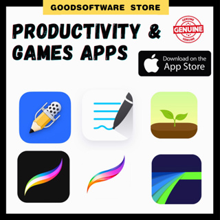 Procreate, GoodNotes 5, Notability, Lumafusion iPad iPhone Apps