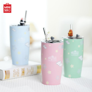 Miniso แก้วเก็บความเย็นพร้อมหลอด We Bare Bears Collection  550ml