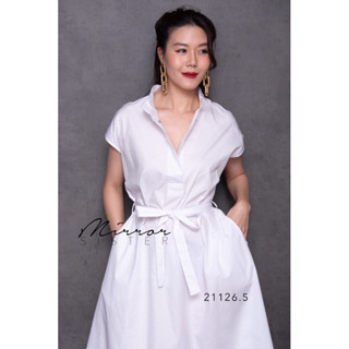 RiNa H. DReSS•• เดรสแขนสั้นคอปีน งานPREMiUM ทรงสวยมาก คลาสสิคสไตล์ ใส่ง่าย ช่วงล่างเป็นทรง A บานมาก