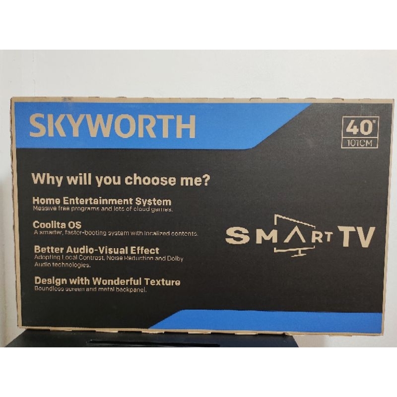 สมาร์ททีวี SKYWORTH 40W4 ขนาด 40 นิ้ว ของใหม่ มือ1 ประกัน 1 ปี