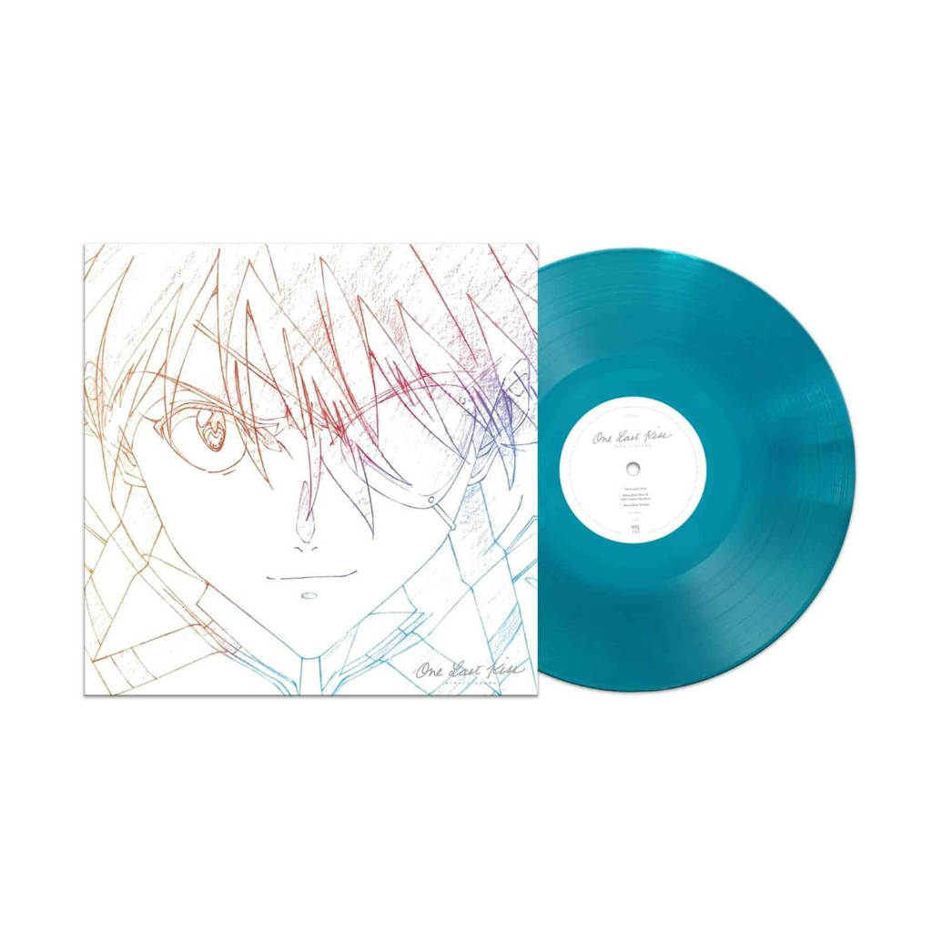 แผ่นเสียง Utada Hikaru - One Last Kiss (EVANGELION) (**translucent crystal blue vinyl ) แผ่นเสียงมือ