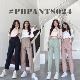 (024)สีดำเข้า✨ Boyy Pants กางเกง7ส่วนทรงบอยตะขอยื่น