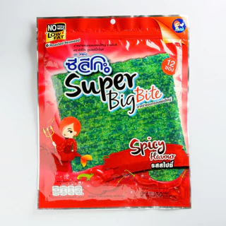 ซีลีโกะ Super Big Bite สาหร่ายอบกรอบแผ่นใหญ่ รส สไปซี่ (ขนาด 50 กรัม)