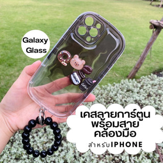 🍭ใหม่ เคสลายการ์ตูน พร้อมสายคล้องมือ สำหรับ iPhone 14|14ProMax|13ProMax|13pro|12ProMax|12Pro|12|11proMax|11|XR|X|7Plus