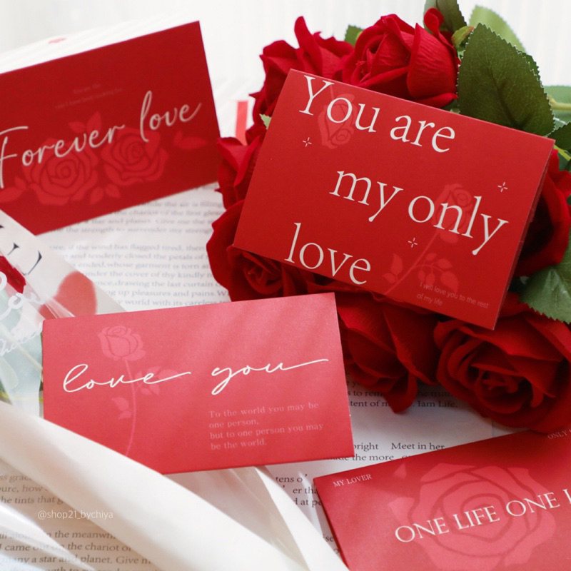 •พร้อมส่ง• การ์ดอวยพร valentine การ์ดบอกรัก การ์ดวาเลนไทน์ แบบ3พับ