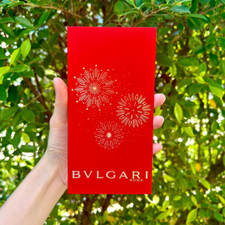 ซองอั่งเปาแบรนด์เนม Bvlgari แท้💯 สีแดงลายพลุสวยงาม