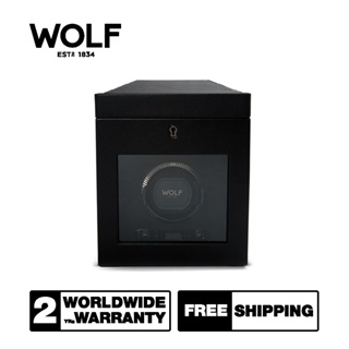 กล่องหมุน กล่องนาฬิกา WOLF1834 รุ่น BRITISH RACING GREEN SINGLE WATCH WINDER (BLACK)