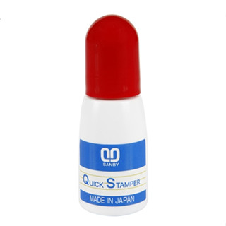 SANBY หมึกเติมตรายาง Quick Stamper สีแดง (10 ซีซี)