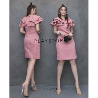 🔖MirrorSister เดรส basic style ทรงเรียบง่าย เดรส เดรสสวย ชุดออกงาน ชุดทำงาน เดรสสั้น เรียบ หรู ชุดเดรสสั้น แขน ระบาย สวย