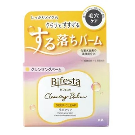 Bifesta Cleansing Balm DEEP CLEAR บิเฟสต้า เคลนซิ่ง บาล์ม ดีพ เคลียร์ เช็ดเครื่องสำอาง 90g.